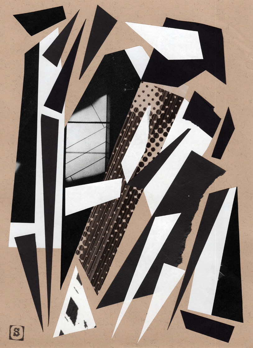 abstract art collage broken window