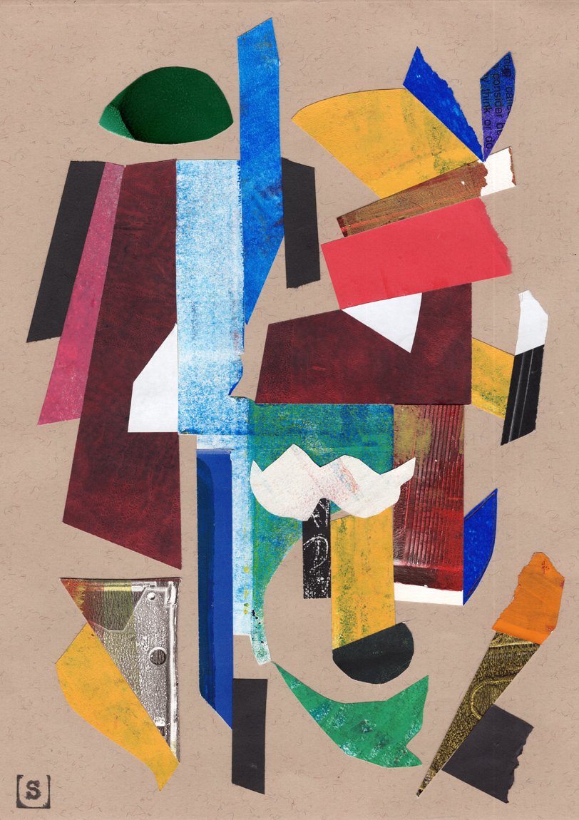 abstract face collage